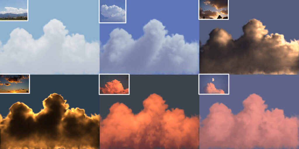 図7: 雲のレンダリングパラメータの逆算